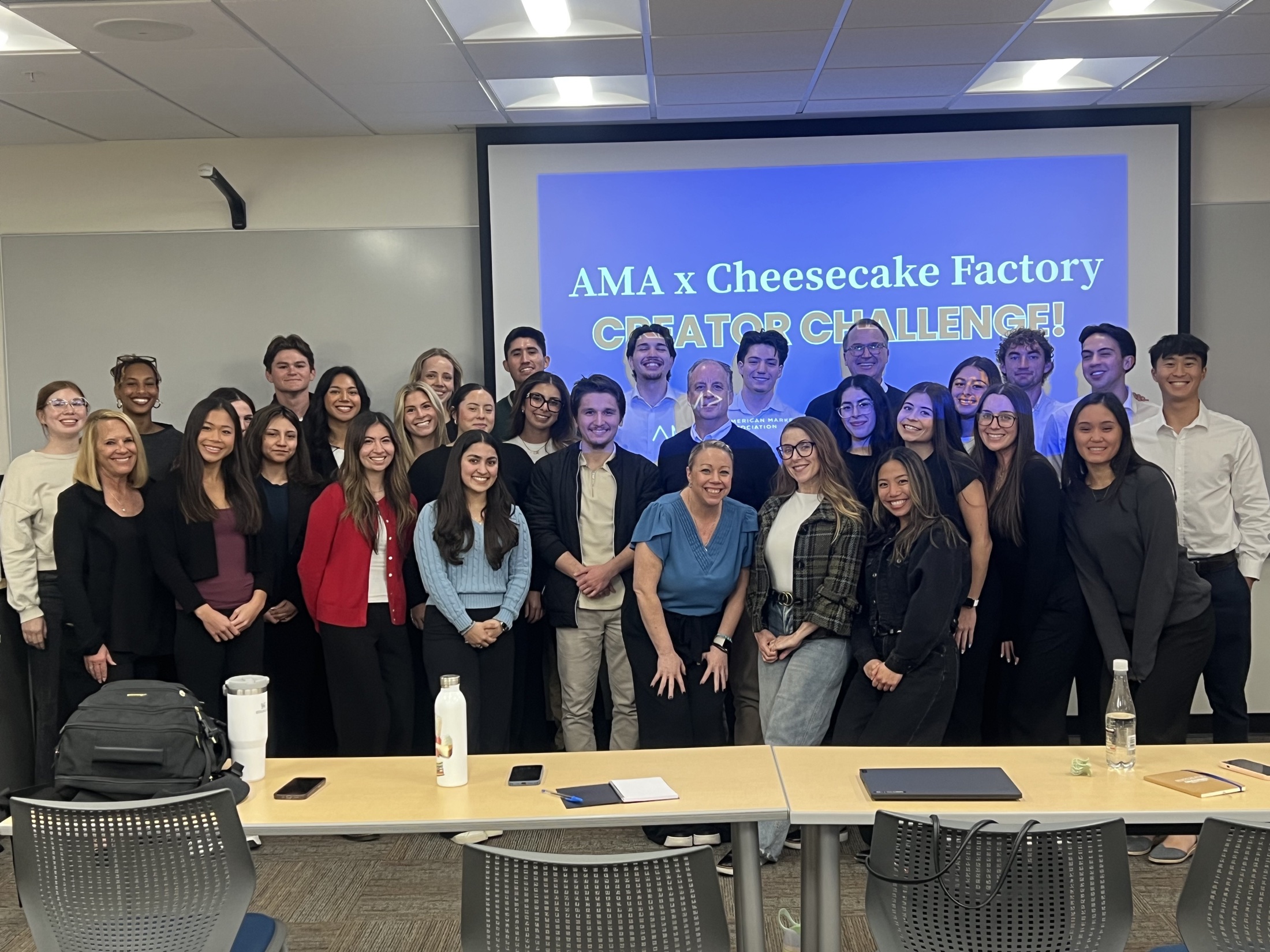 Students and marketing leaders at an American Marketing Association event