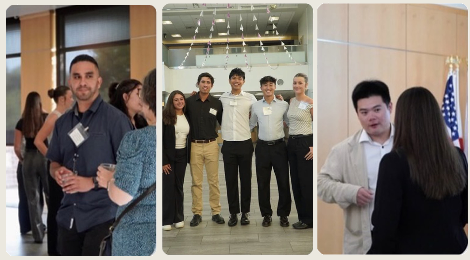Students and professionals connecting at Matthew's Leadership Forum collaboration